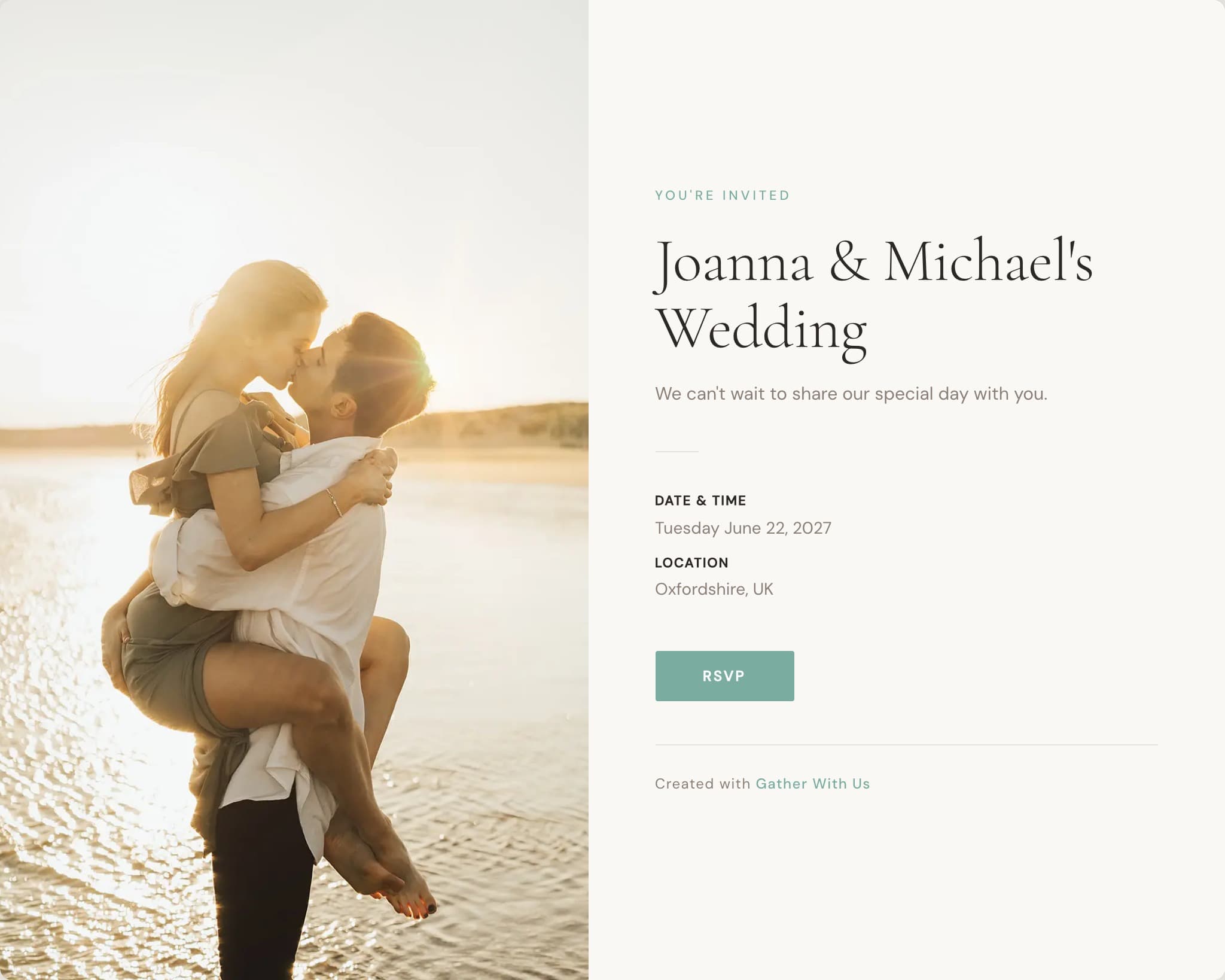 Classic wedding template preview