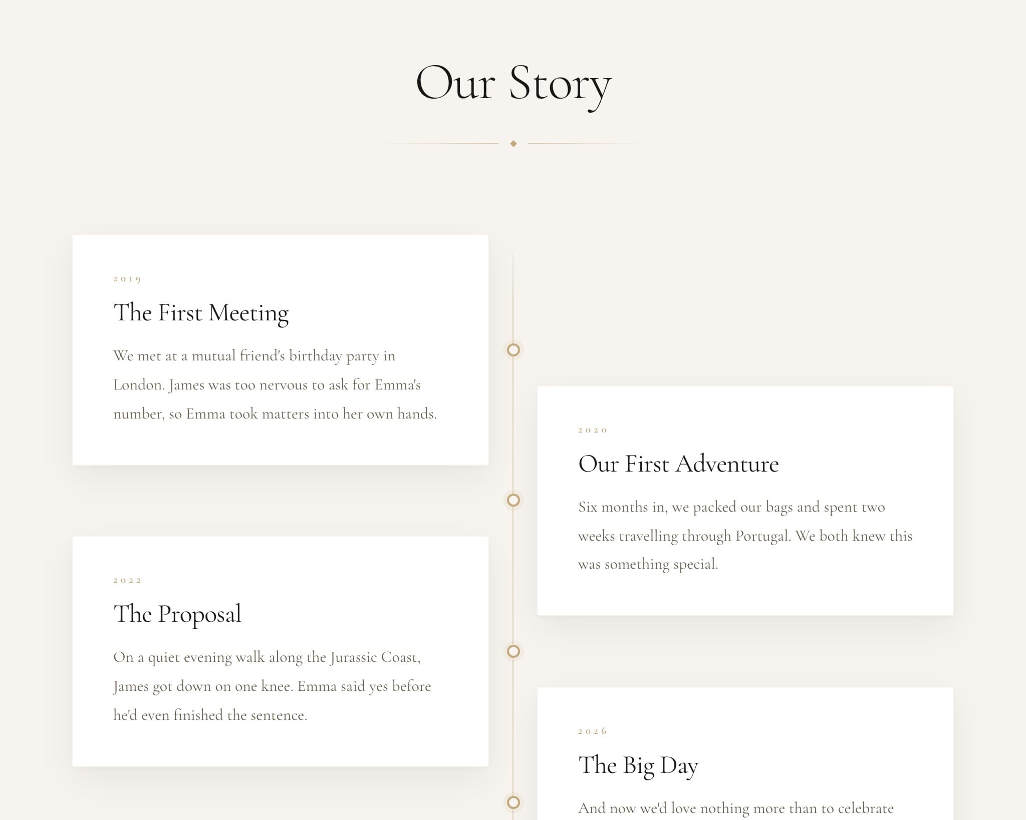 Story wedding template preview
